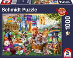 Schmidt Puzzle Bláznivá zahrada domácích mazlíčků 1000 dílků