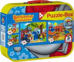 Schmidt Puzzle Benjamin Kvítko 4v1 v plechovém kufříku (26,26,48,48 dílků)