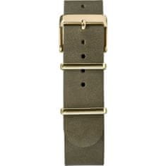 Timex Weekender Fairfield 41 mm, s koženým řemínkem olivové barvy