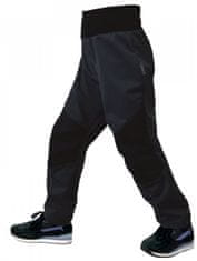 dětské pružné softshellové kalhoty s fleecem Flexi černá 98/104