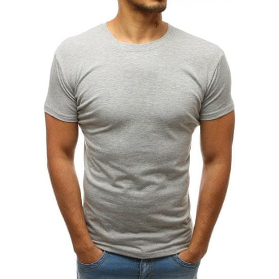 Dstreet Pánské tričko ELEGANT šedé rx2570
