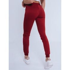 Dstreet Dámské stylové kalhoty FENDI tmavě červená uy0823 S-M