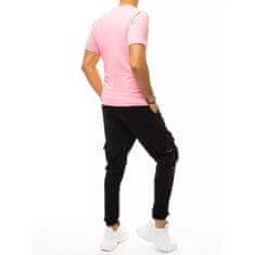 Dstreet Pánské souprava triko a joggery růžová ax0367 S