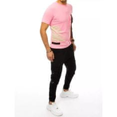 Dstreet Pánské souprava triko a joggery růžová ax0367 S