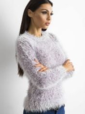 Kraftika Načechraný ženský svetr s fialovými flitry, velikost l