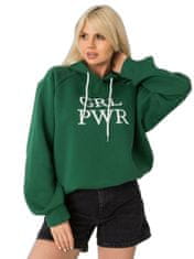 Ex moda Zelený zateplený nadměrný svetr, velikost s / m