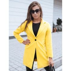 Dstreet Dámská stylový kabát na knoflík LUGI žlutá ny0462 L