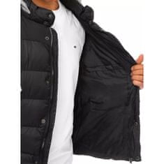 Dstreet Pánská zimní prošívaná vesta s kapucí ROLA černá tx3936 M