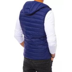 Dstreet Pánská zimní prošívaná vesta s kapucí BARES modrá tx3938 M