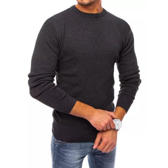 Dstreet Pánský elegantní svetr MONA tmavě šedá wx1716