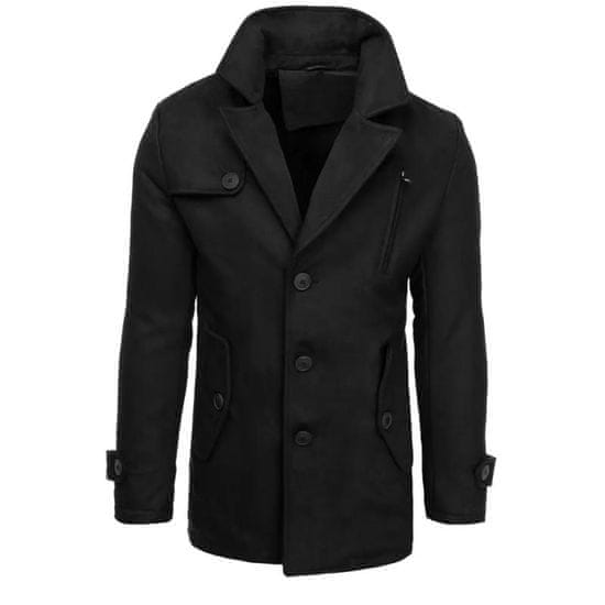 Dstreet Pánský jednořadý kabát STYL černý cx0440