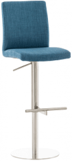 BHM Germany Barová židle Cadiz, textil, ocel / modrá