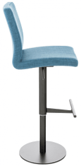 BHM Germany Barová židle Cadiz, textil, černá / modrá