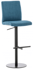 BHM Germany Barová židle Cadiz, textil, černá / modrá