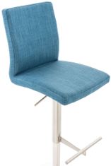 BHM Germany Barová židle Cadiz, textil, ocel / modrá