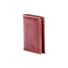 Buffalo Hnědá kožená peněženka s vyraženou značkou CE-PR-N4-VTU.90_281608 Univerzální