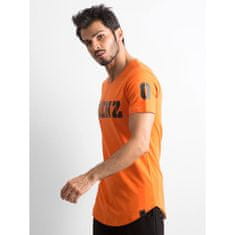 Factoryprice Oranžové pánské tričko s nápisem RT-TS-1-11119T.26_310843 L