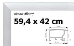 BFHM Alaska hliníkový rám 59,4x42cm - stříbrný