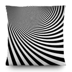 AG Design Dekorativní polštář Černobílá abstrakce 45 x 45 cm