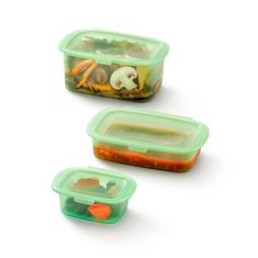 Lékué Sada silikonových boxů na skladování potravin 3 ks