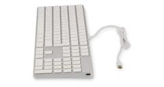 LMP USB-C klávesnice pro Mac s numerickým blokem CZ, hliníková, stříbrná