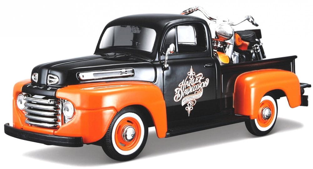 Maisto 1958 FLH Duo Glide + 1948 Ford F-1 Pickup
