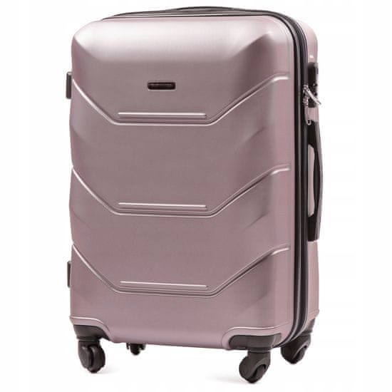 Wings Cestovní kufr skořepinový W17,růžovo zlatý,střední,66x43x25
