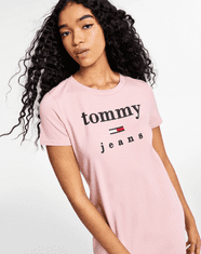 Tommy Hilfiger Dámské šaty Logo T-Shirt růžové S