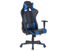 Beliani Herní židle v černě-modré s regulací výšky GAMER