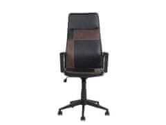 Beliani Kancelářská židle černá / hnědá výškově nastavitelná DELUXE