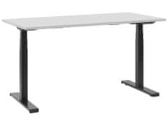 Beliani Elektrický nastavitelný stůl 130 x 72 cm šedo-černý DESTIN II