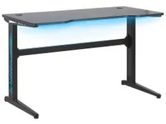 Beliani Herní stůl RGB LED 120 x 60 cm černý DORAN