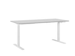 Beliani Ručně nastavitelný psací stůl 160 x 70 cm šedo-bílý DESTIN II