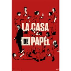 CurePink Plakát La Casa De Papel|Papírový dům: All Characters (61 x 91,5 cm) 150 g