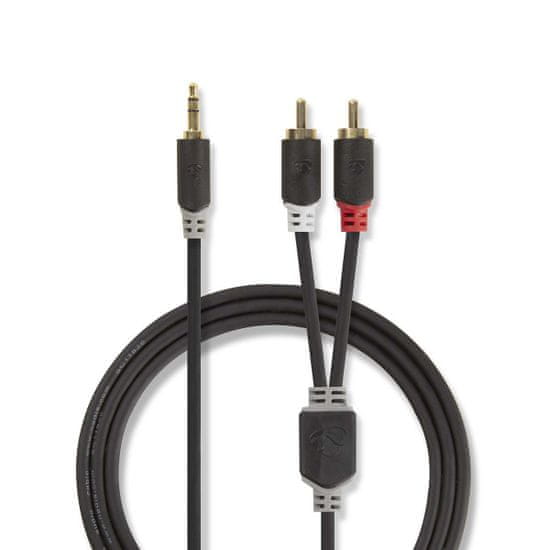 Nedis CABW22200AT50 propojovací audio kabel zástrčka jack 3.5mm - zástrčka 2x cinch, 5 m