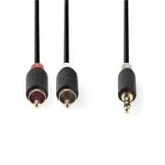 Nedis CABW22200AT50 propojovací audio kabel zástrčka jack 3.5mm - zástrčka 2x cinch, 5 m