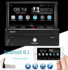 Podofo 1DIN Univerzální Android Autorádio s Kamerou, Android 12.0, WIFI GPS USB, Android rádio s GPS navigací, Handsfree Bluetooth, USB