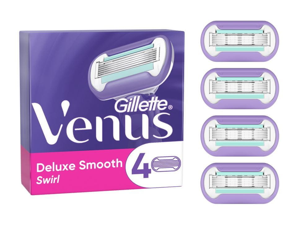 Levně Gillette Venus Swirl Žiletky k dámskému holicímu strojku 4 ks