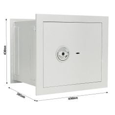 Rottner Stone SE 45 Premium stěnový trezor bílý | Trezorový zámek na klíč | 49 x 43 x 38.5 cm