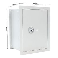 Rottner Stone SE 65 Premium stěnový trezor bílý | Trezorový zámek na klíč | 49 x 63 x 38.5 cm
