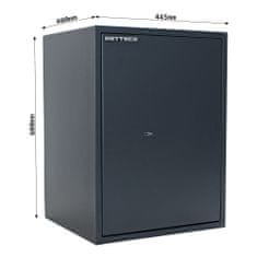 Rottner PowerSafe 600 IT nábytkový trezor antracit | Trezorový zámek na klíč | 44.5 x 60 x 40 cm