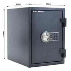 Rottner Fire Hero 50 EL ohnivzdorný elektronický trezor antracit | Elektronický zámek | 36 x 49 x 45 cm