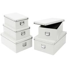 Zeller Box pro skladování, 5 ks, barva bílá