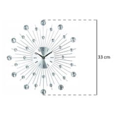 Atmosphera Nástěnné hodiny s krystaly, průměr 33 cm