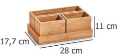 Zeller Boxy pro uskladnění, organizéry, 100% bambus - 4 ks