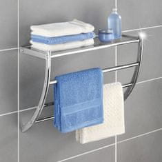 Wenko Věšák na ručníky PASCARA + koupelnová police, 2 v 1