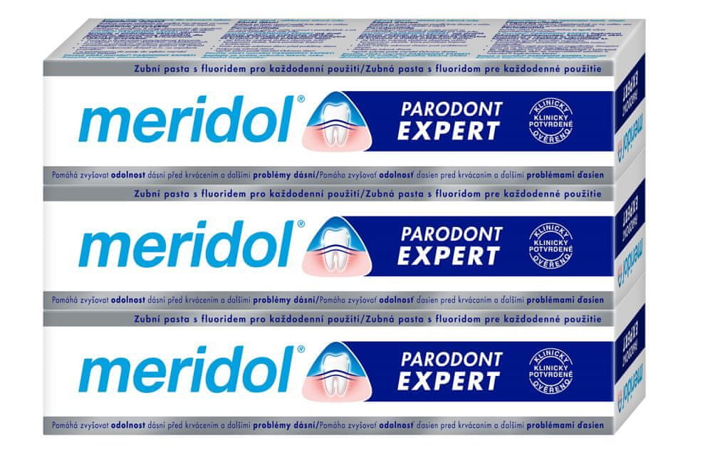 Meridol Zubní pasta Parodont Expert 75 ml tripack