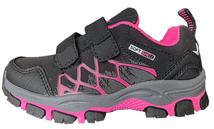 Alpinex dívčí softshellová outdoorová obuv A222001B černá 31