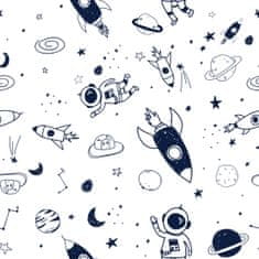 Muralo Tapeta dětská vesmír astronaut hvězdy Rakety