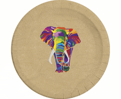 Procos Papírové talíře Elephant - 8 ks / 23 cm